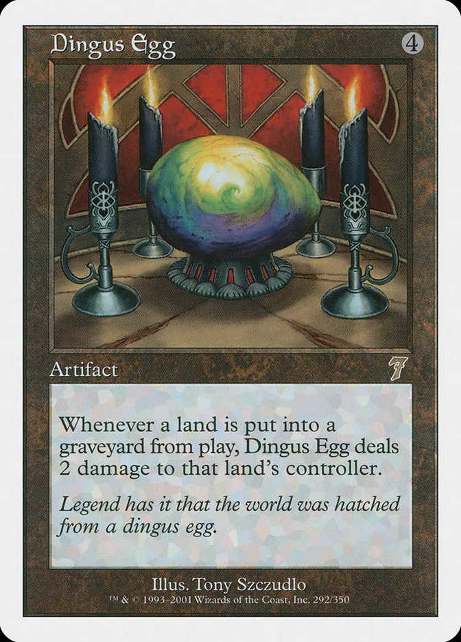 2001 Seventh Edition Dingus Egg rare #292 rare card image