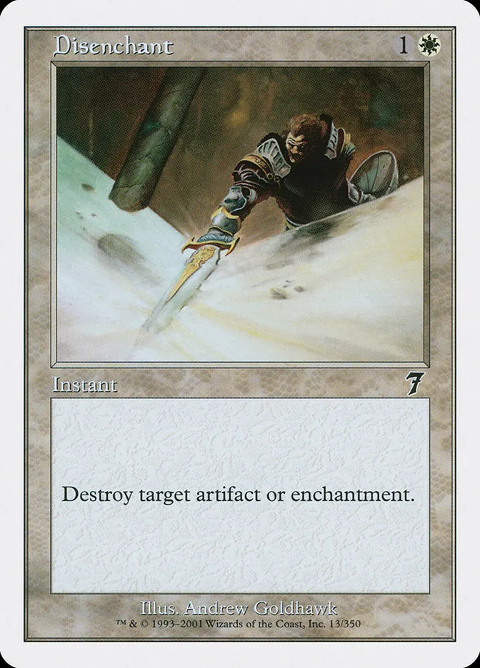 2001 Seventh Edition Disenchant common #13 common card image