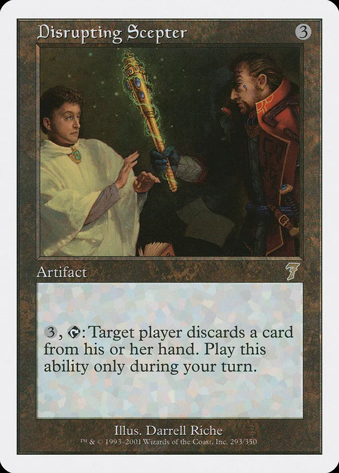2001 Seventh Edition Disrupting Scepter rare #293 rare card image