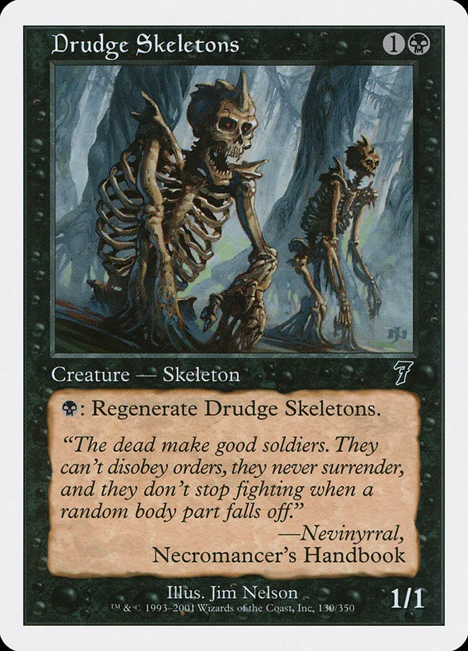 2001 Seventh Edition Drudge Skeletons common #130 common card image