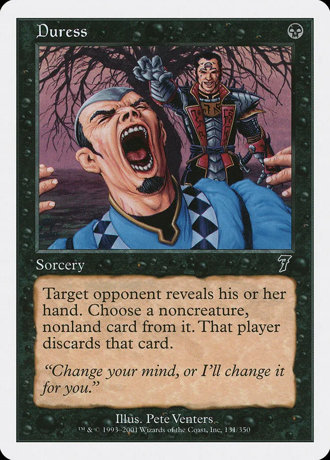 2001 Seventh Edition Duress common #131 common card image
