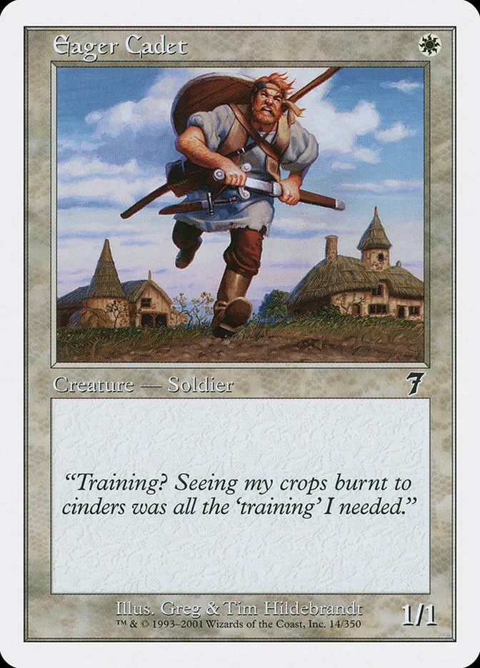 2001 Seventh Edition Eager Cadet common #14 common card image
