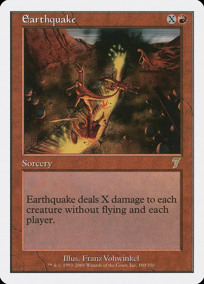 2001 Seventh Edition Earthquake #180 rare card image