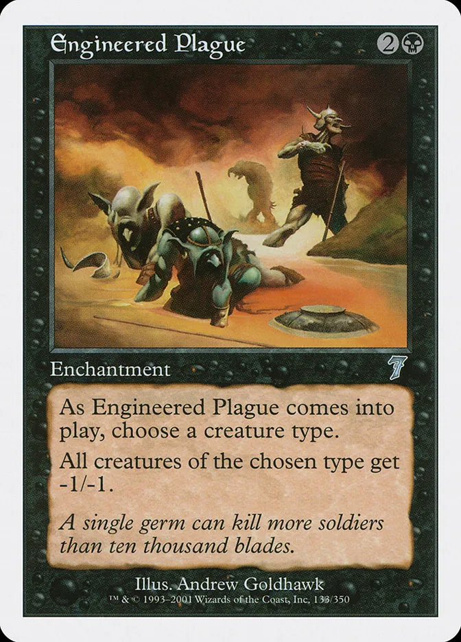 2001 Seventh Edition Engineered Plague uncommon #133 uncommon card image