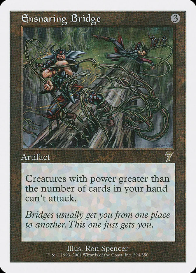 2001 Seventh Edition Ensnaring Bridge rare #294 rare card image