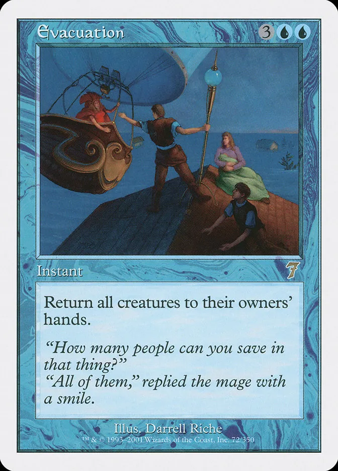 2001 Seventh Edition Evacuation rare #72 rare card image