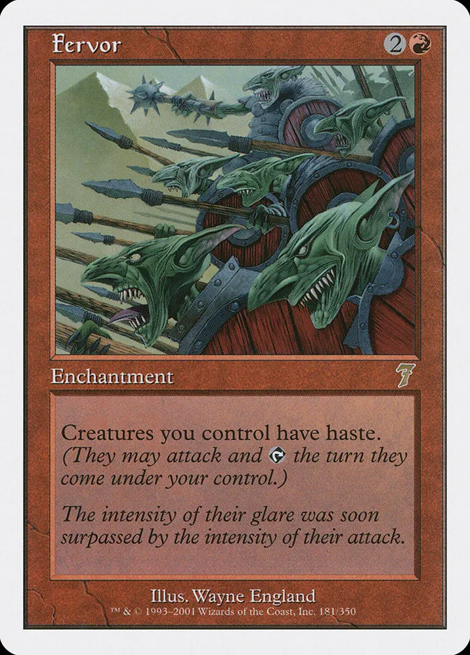 2001 Seventh Edition Fervor rare #181 rare card image