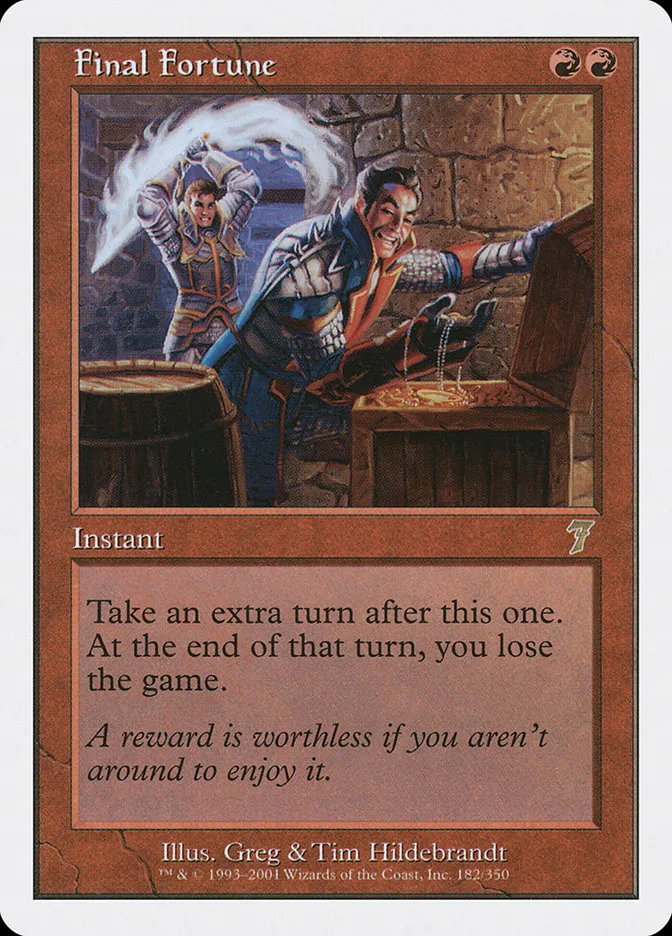 2001 Seventh Edition Final Fortune rare #182 rare card image