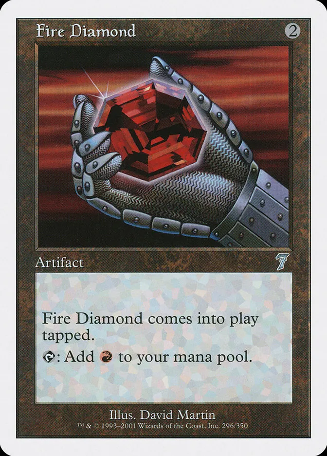 2001 Seventh Edition Fire Diamond uncommon #296 uncommon card image