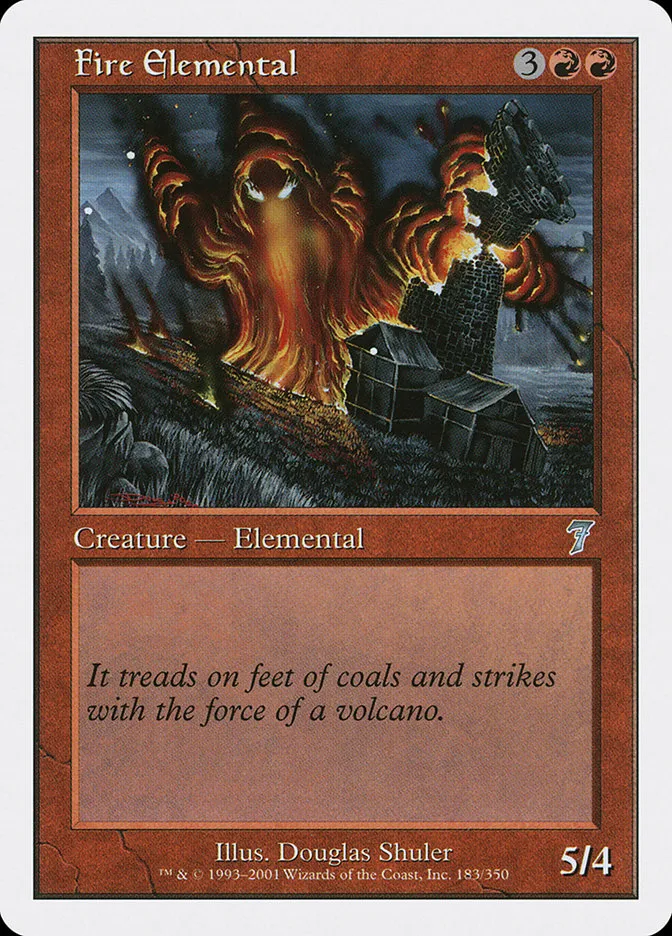 2001 Seventh Edition Fire Elemental uncommon #183 uncommon card image