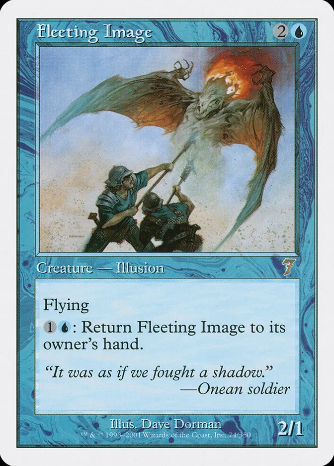 2001 Seventh Edition Fleeting Image rare #74 rare card image