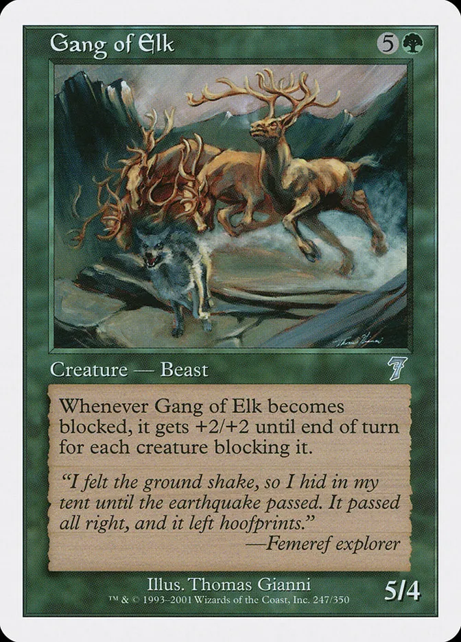 2001 Seventh Edition Gang of Elk uncommon #247 uncommon card image