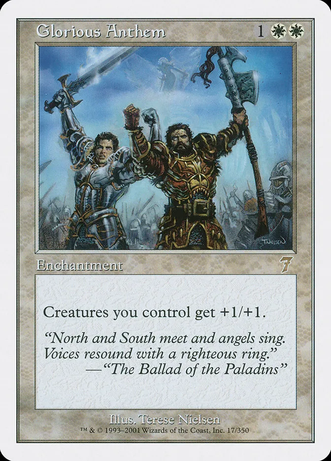 2001 Seventh Edition Glorious Anthem rare #17 rare card image
