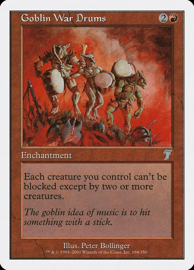 2001 Seventh Edition Goblin War Drums #194 uncommon card image