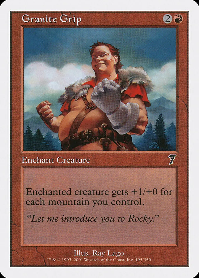 2001 Seventh Edition Granite Grip common #195 common card image