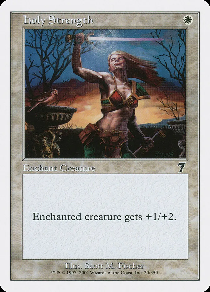 2001 Seventh Edition Holy Strength common #20 common card image