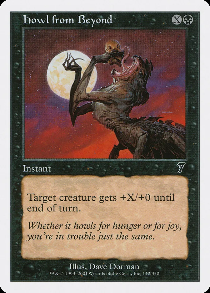 2001 Seventh Edition Howl from Beyond common #142 common card image