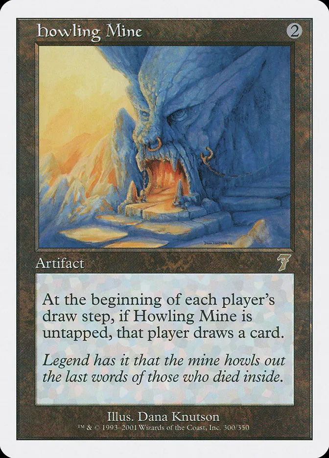 2001 Seventh Edition Howling Mine rare #300 rare card image