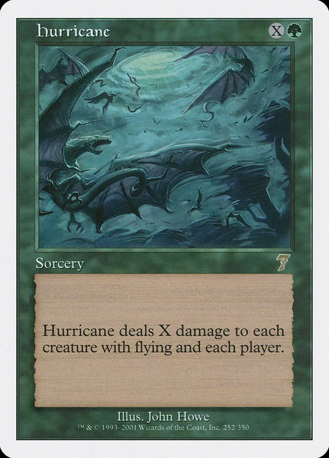 2001 Seventh Edition Hurricane rare #252 rare card image