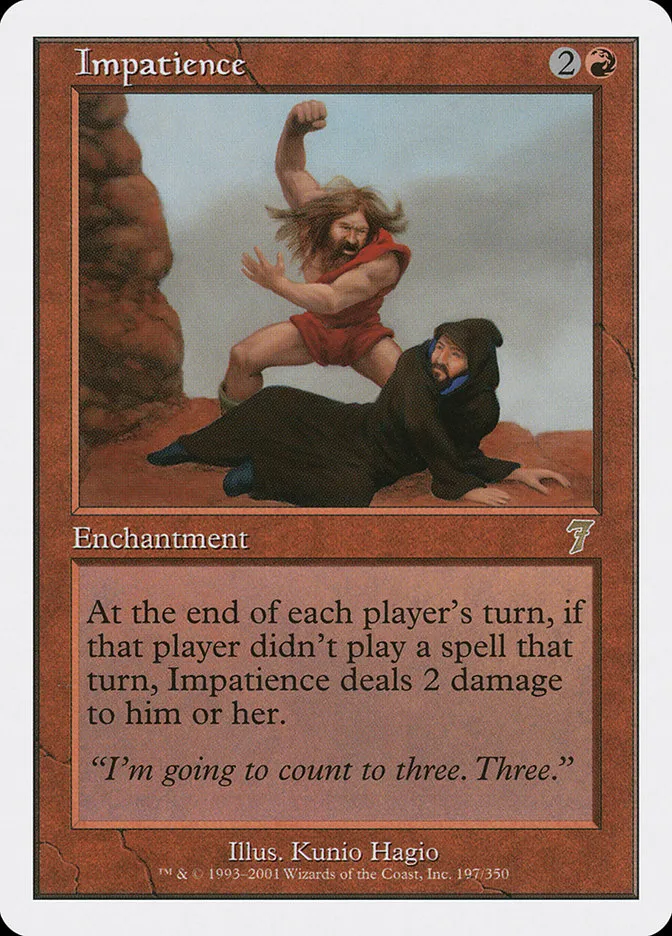2001 Seventh Edition Impatience #197 rare card image