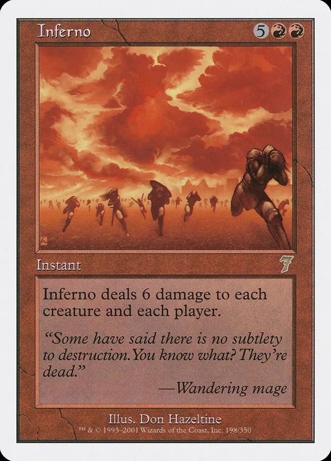 2001 Seventh Edition Inferno rare #198 rare card image