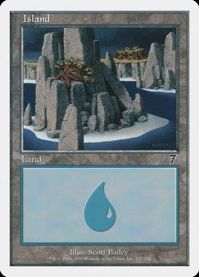 2001 Seventh Edition Island common #332 common card image