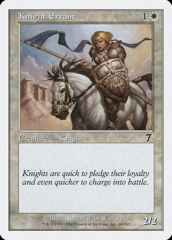 2001 Seventh Edition Knight Errant common #24 common card image