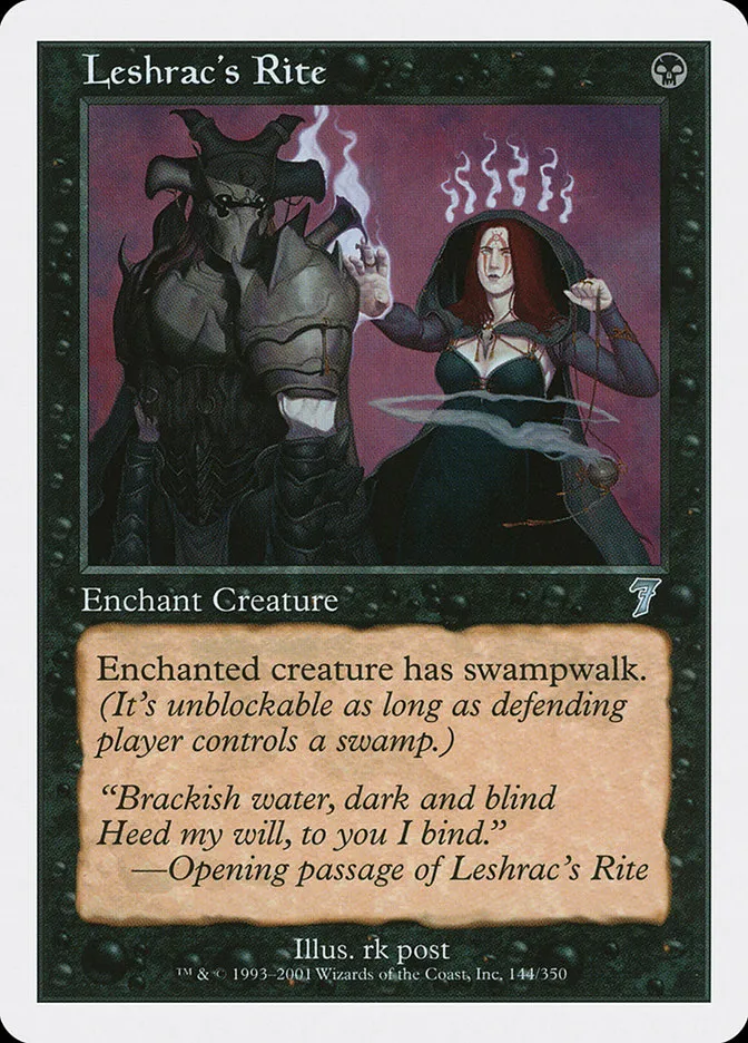 2001 Seventh Edition Leshrac's Rite uncommon #144 uncommon card image