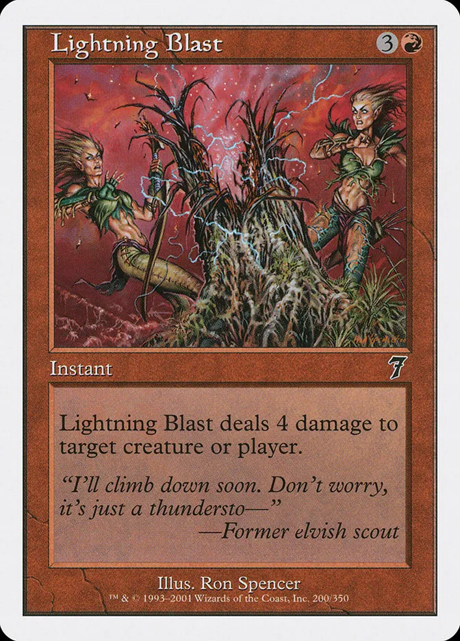 2001 Seventh Edition Lightning Blast common #200 common card image