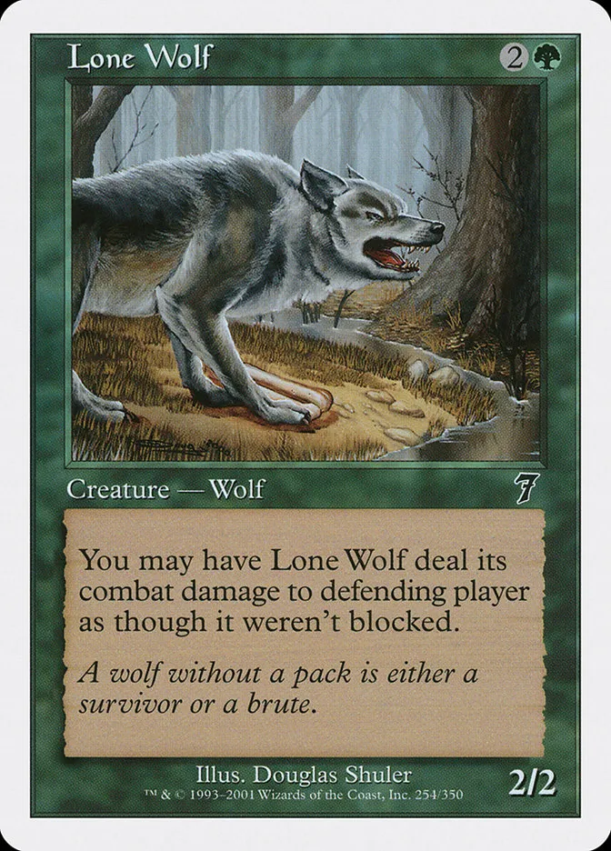 2001 Seventh Edition Lone Wolf common #254 common card image