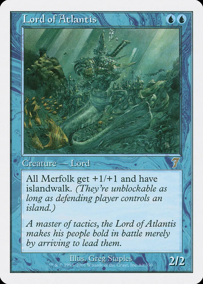 2001 Seventh Edition Lord of Atlantis #83 rare card image