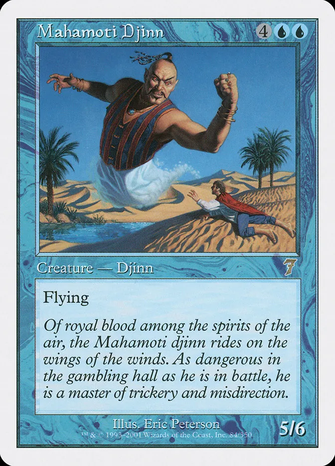 2001 Seventh Edition Mahamoti Djinn #84 rare card image