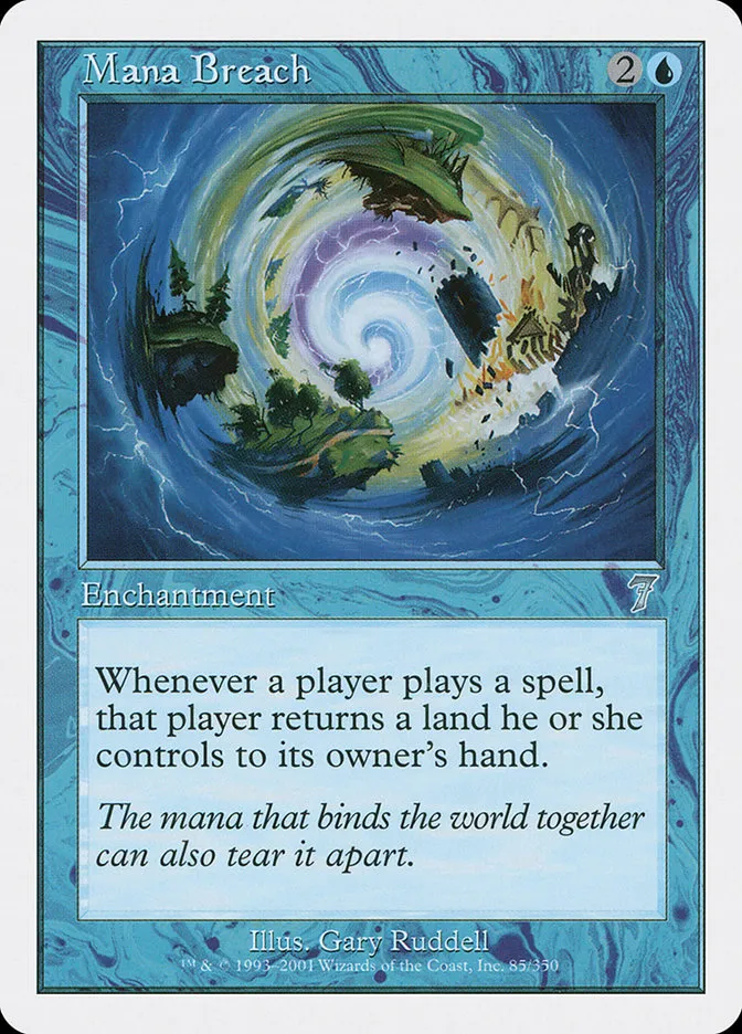 2001 Seventh Edition Mana Breach uncommon #85 uncommon card image