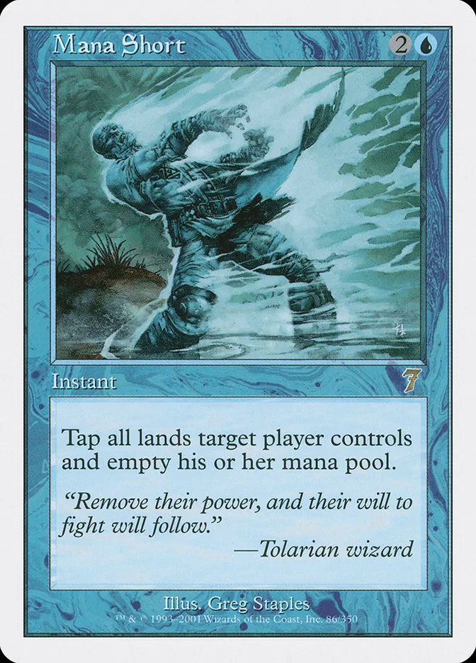 2001 Seventh Edition Mana Short rare #86 rare card image