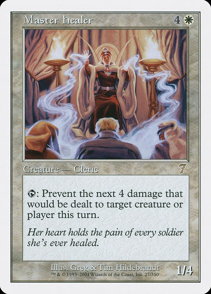 2001 Seventh Edition Master Healer rare #27 rare card image
