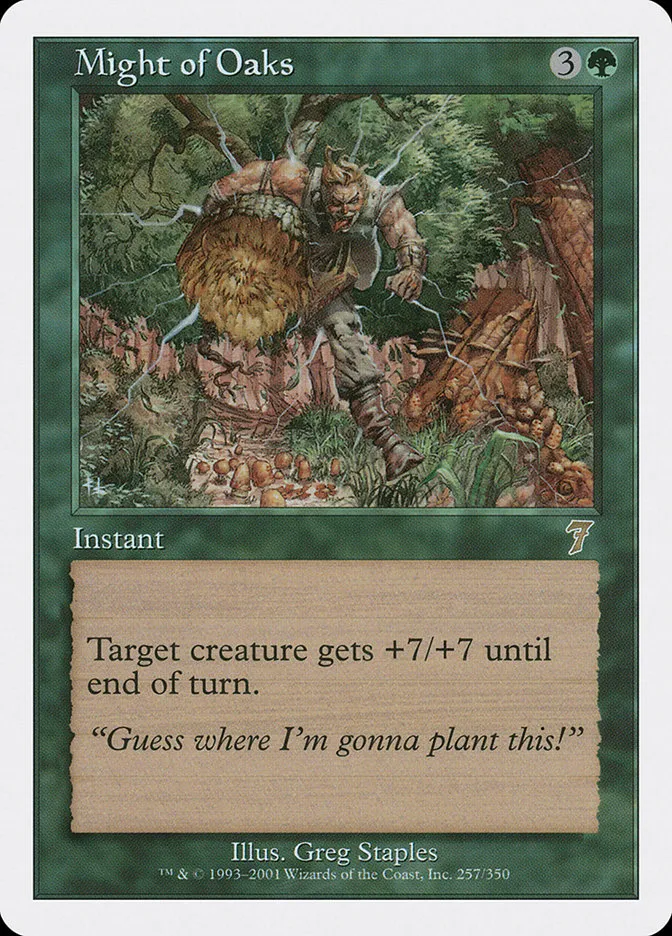 2001 Seventh Edition Might of Oaks #257 rare card image