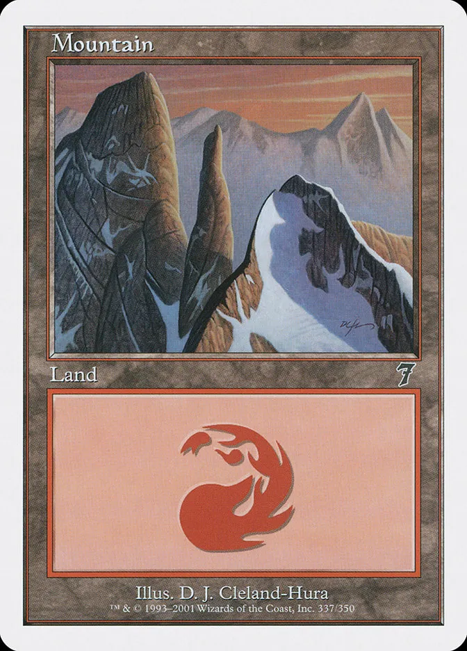 2001 Seventh Edition Mountain common #337 common card image