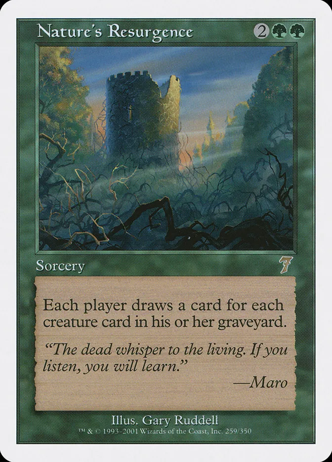 2001 Seventh Edition Nature's Resurgence rare #259 rare card image