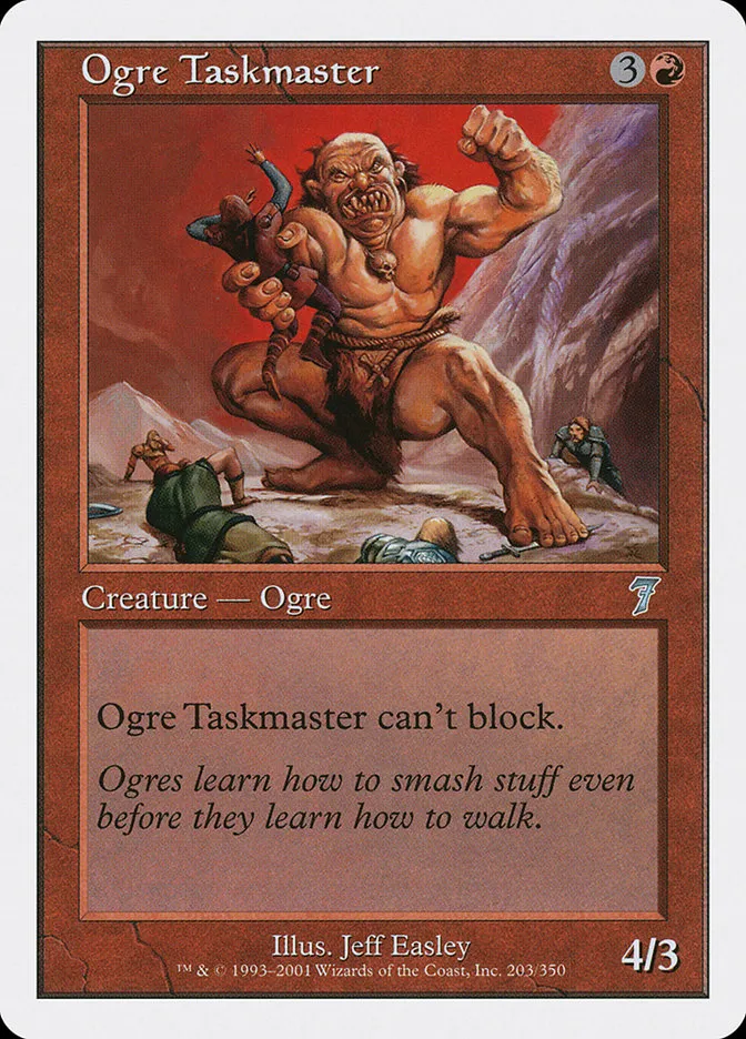 2001 Seventh Edition Ogre Taskmaster #203 uncommon card image