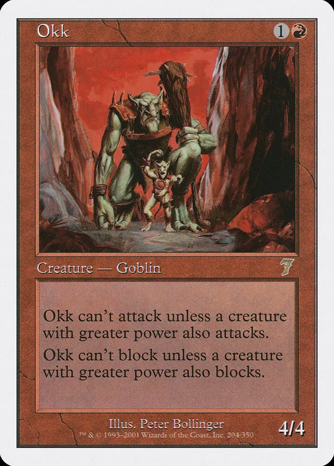 2001 Seventh Edition Okk rare #204 rare card image