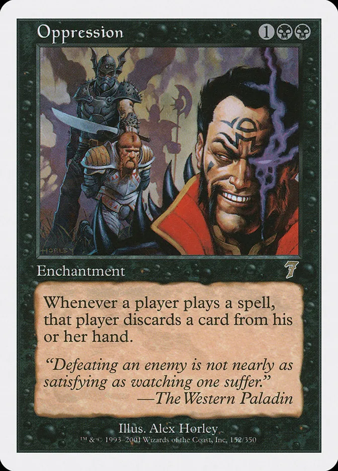2001 Seventh Edition Oppression rare #152 rare card image