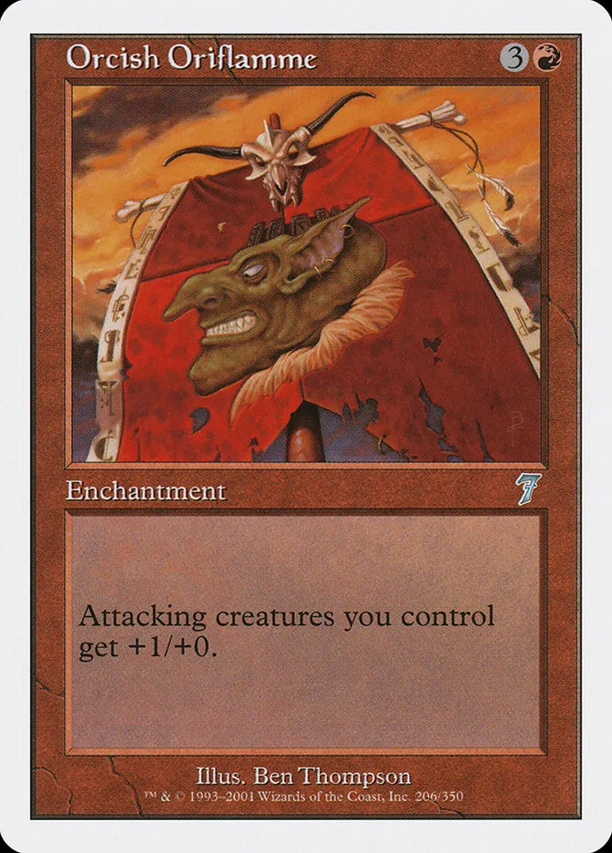 2001 Seventh Edition Orcish Oriflamme #206 uncommon card image