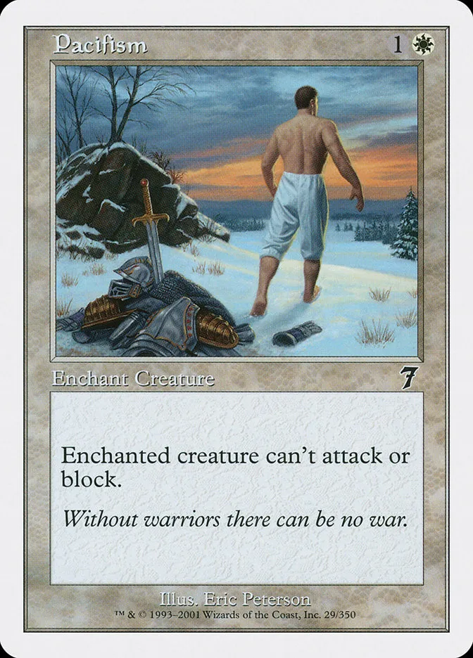 2001 Seventh Edition Pacifism common #29 common card image