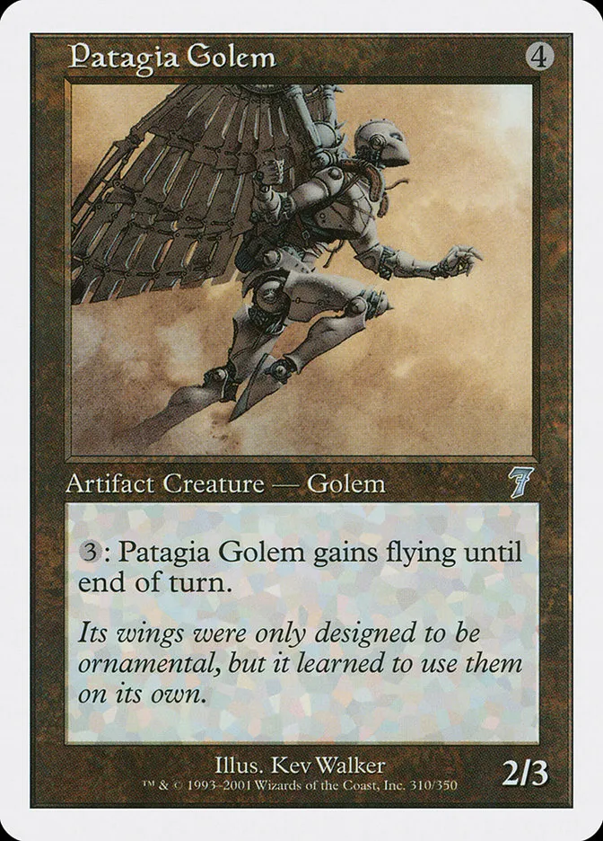 2001 Seventh Edition Patagia Golem uncommon #310 uncommon card image