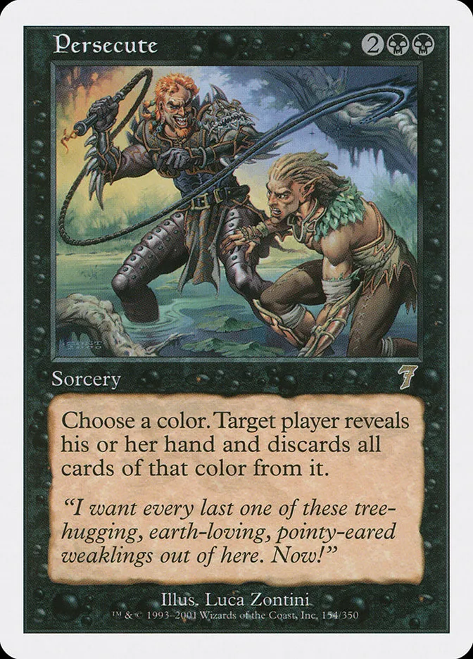 2001 Seventh Edition Persecute rare #154 rare card image