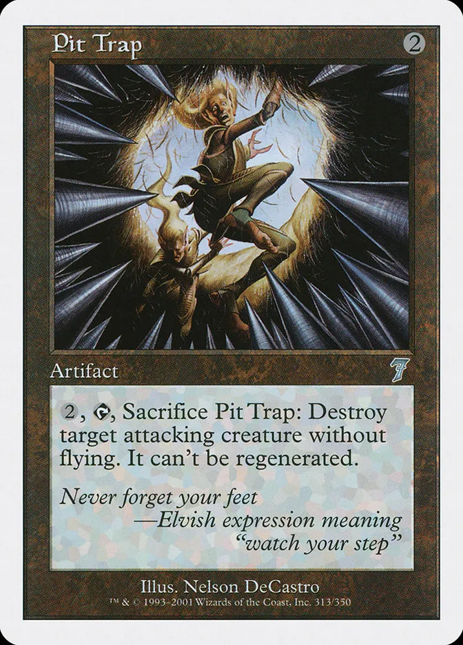 2001 Seventh Edition Pit Trap uncommon #313 uncommon card image