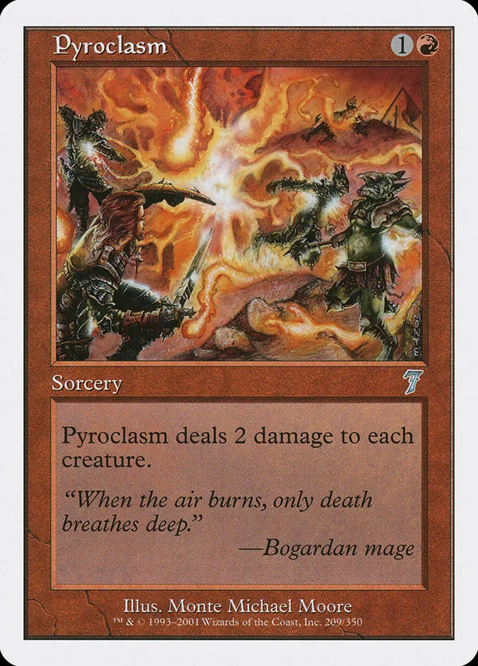 2001 Seventh Edition Pyroclasm uncommon #209 uncommon card image