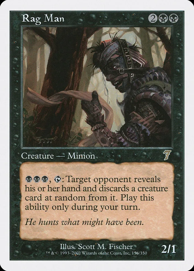 2001 Seventh Edition Rag Man rare #156 rare card image