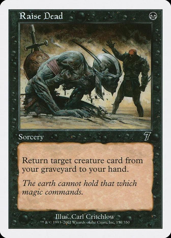2001 Seventh Edition Raise Dead common #157 common card image