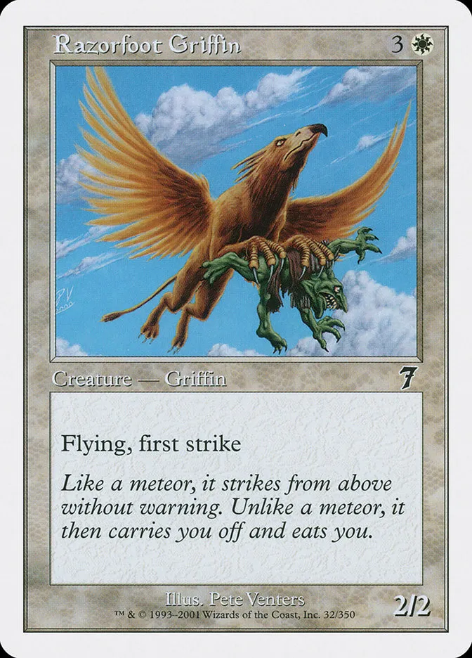 2001 Seventh Edition Razorfoot Griffin common #32 common card image